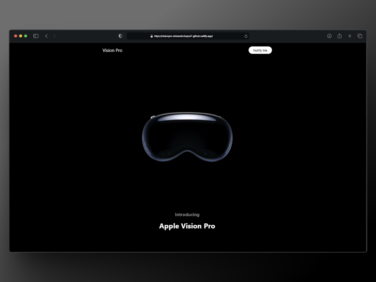 Apple Vision Pro - Main